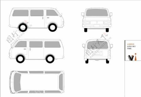 VIS视觉识别系统交通类车辆业务面包车图片