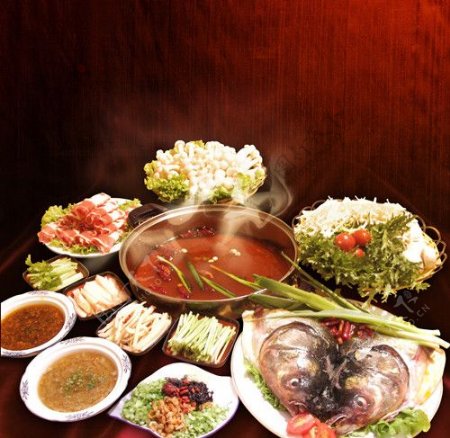 中式传统涮锅图片