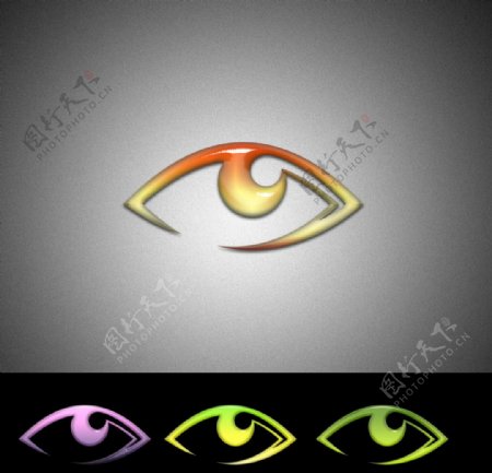 眼睛水晶logo设计图片