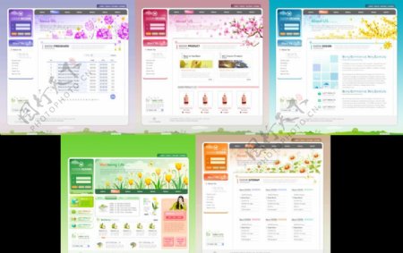 韩国漂亮网页模板图片