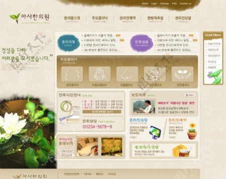 韩国绿色植物PSD模板图片