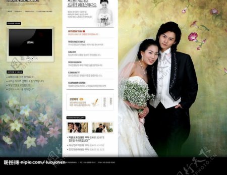 韩国婚礼网站模板图片