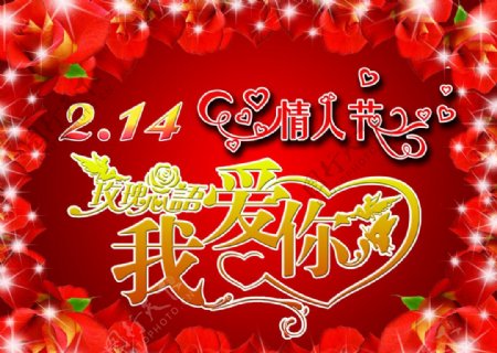 情人节2月14日2010情人节浪漫情人节红背景红玫瑰图片