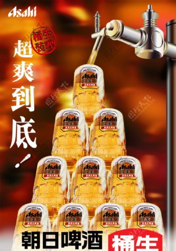 朝日啤酒海报图片