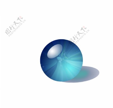 蓝色水晶球图片