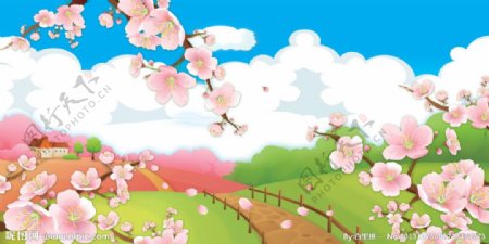 春暖桃花开美丽风景图片