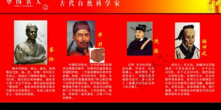 中国名人古代自然科学家图片