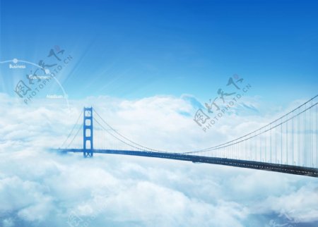 大桥与天空广告图片