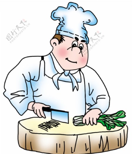 厨师切菜图片