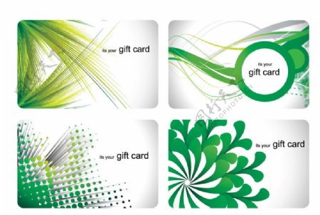 绿色贺卡名片卡片图片