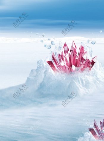 雪域冰晶图片