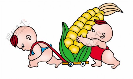 卡通玉米小人图片