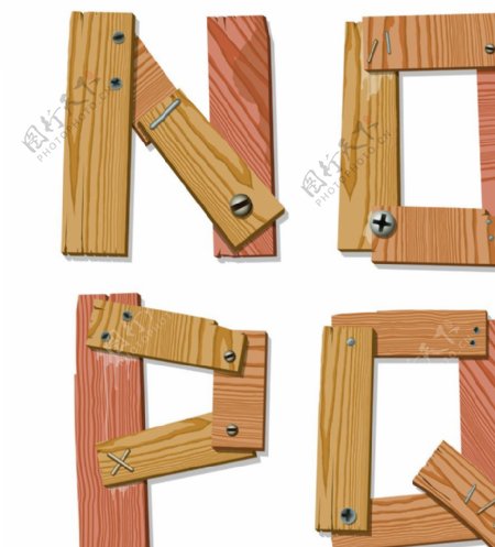 木头字母图片