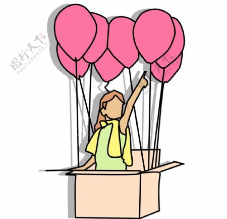 儿童节气球卡通
