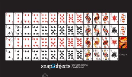 创意扑克卡片矢量素材