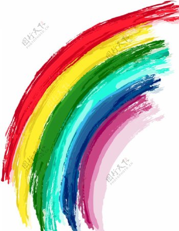七色彩虹背景矢量素材