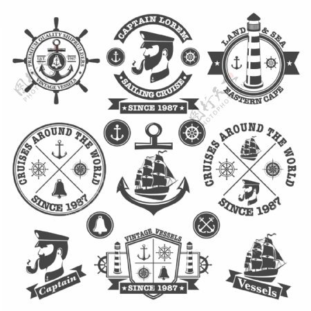 海洋徽章logo