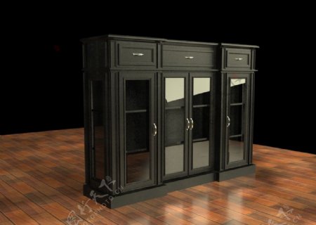 3D实木柜子建模