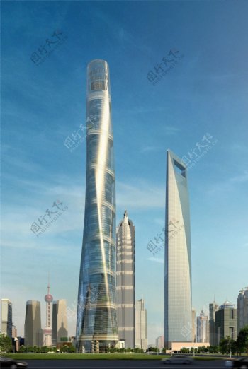 上海中心大厦效果图