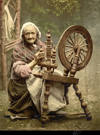 爱尔兰老妇人纺车