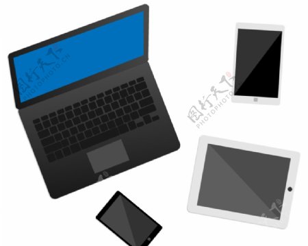 笔记本平板电脑平板手机矢量素材