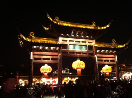 南京夜景牌楼