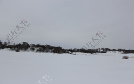 乌兰布统草原雪景