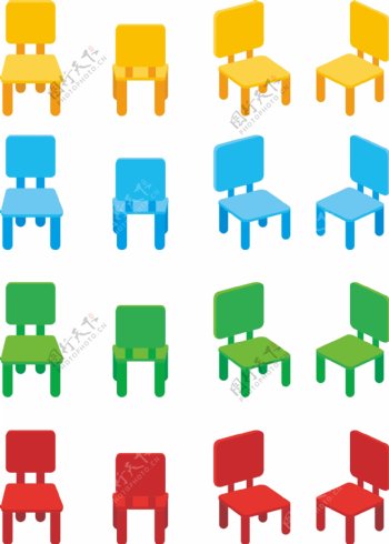 七彩儿童椅