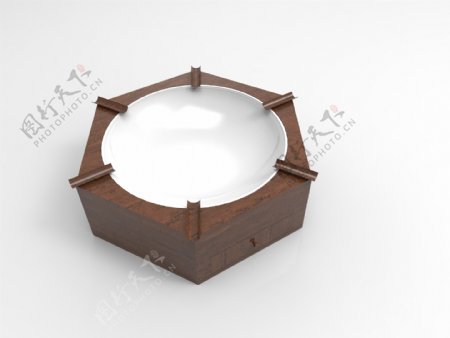 木质陶瓷烟灰缸
