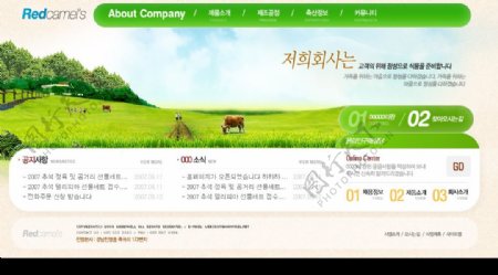 韩国某牧业公司网页模板