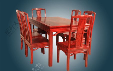 红木家具黄檀红木博古龙餐桌
