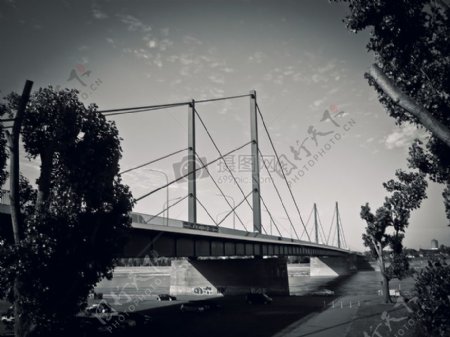 黑白的桥梁设计