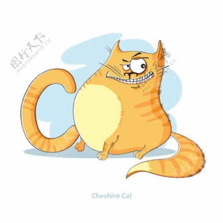C字母猫咪漫画图片