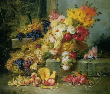 油画花卉水果图片