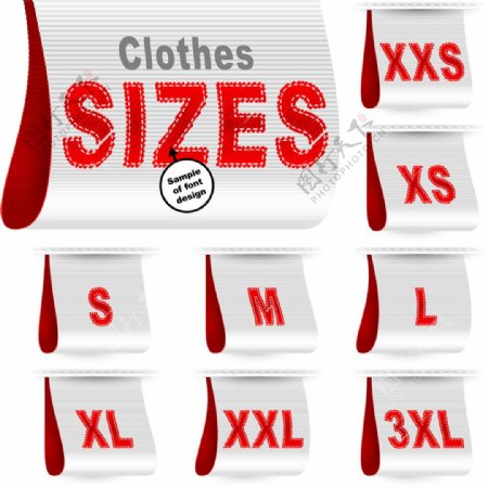 衣服规格大小标签图案设计图片1