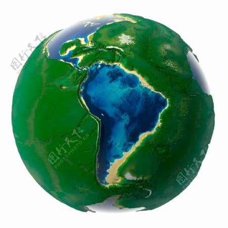 绿色圆形地球图片