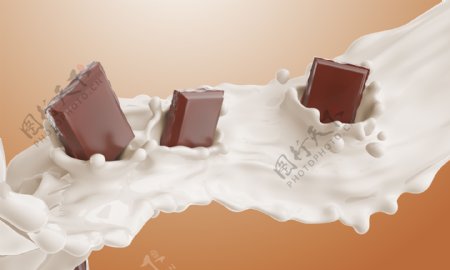 牛奶中的巧克力