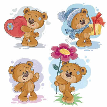 可爱小熊形象卡通