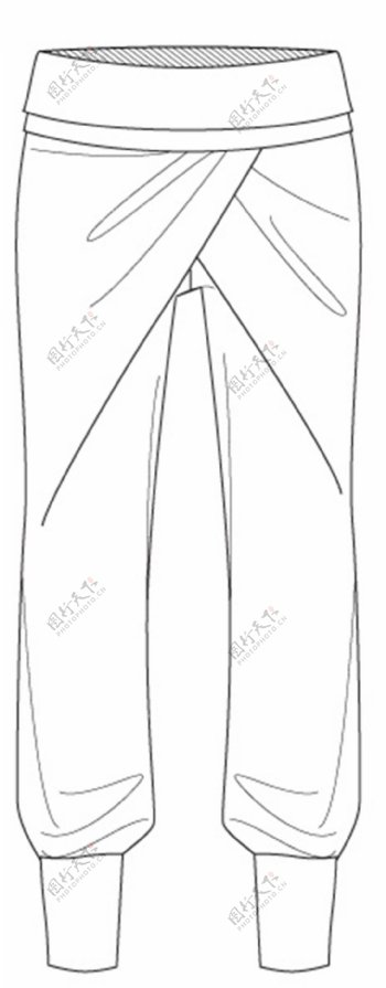 时尚长裤设计图
