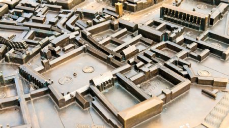 金属城市建筑模型图片