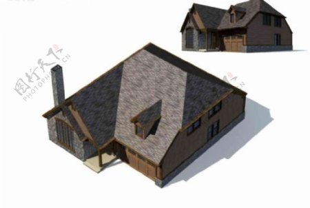 复式别墅3D模型