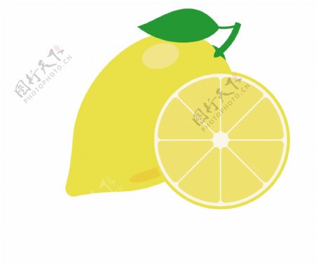 矢量水果柠檬EPS