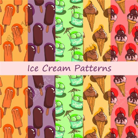 卡通冰糕冰淇淋背景图片
