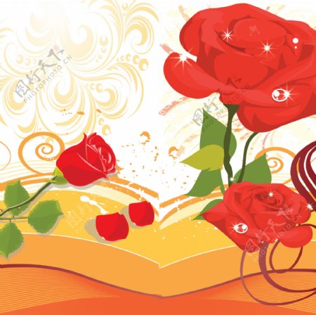红玫瑰装饰画