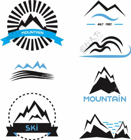 山峰标志设计图片