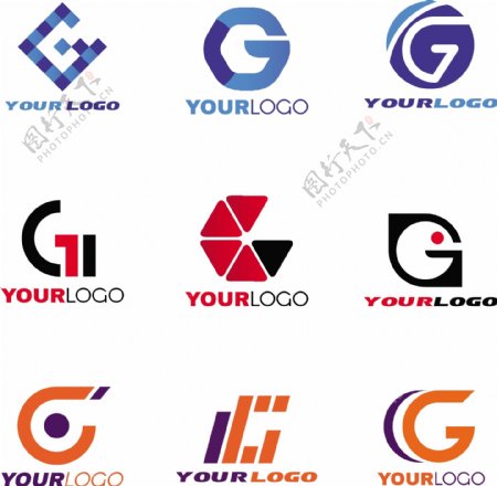 G字母变形logo图标
