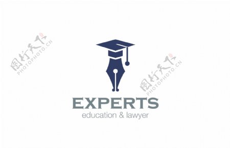 教育博士帽logo标志