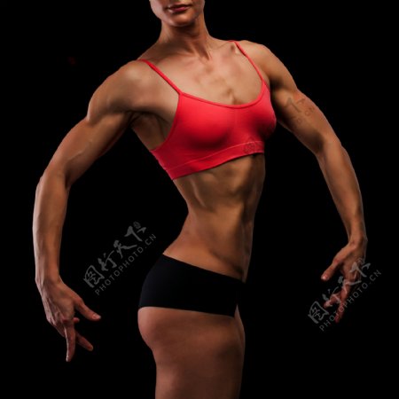强壮的女子健美运动员图片