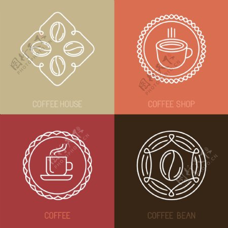 欧式咖啡元素图标