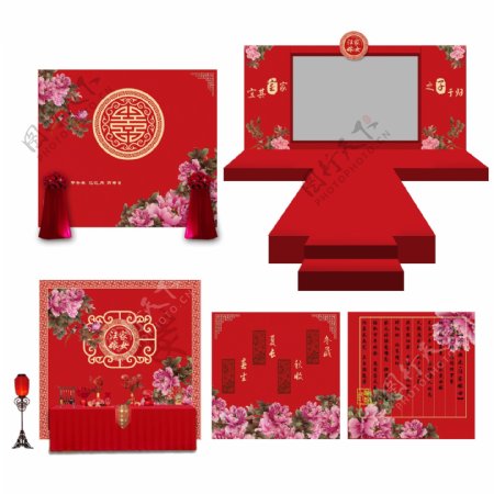 中式婚礼贴图设计